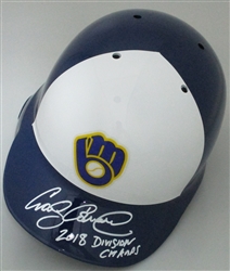 CRAIG COUNSELL SIGNED BREWERS FULL SIZE RETRO HELMET w/ DIV CHAMPS - JSA