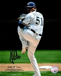 FREDDY PERALTA SIGNED 8X10 BREWERS PHOTO #2