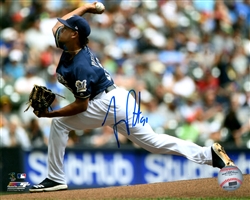 FREDDY PERALTA SIGNED 16X20 BREWERS PHOTO #3 - JSA