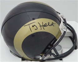 TORRY HOLT SIGNED ST LOUIS RAMS MINI HELMET - BCA