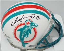 DAN MARINO SIGNED DOLPHINS MINI HELMET - BCA