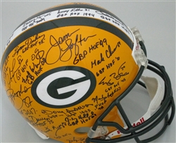 GREEN BAY PACKERS GBP HOF MULTI SIGNED FULL SIZE REPLICA HELMET - TEAM