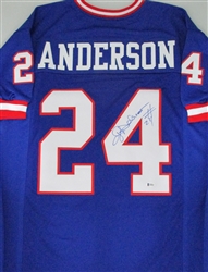 OTTIS ANDERSON SIGNED CUSTOM REPLICA NY GIANTS JERSEY - BCA