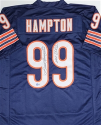 DAN HAMPTON SIGNED CUSTOM REPLICA BEARS JERSEY - BAS