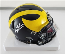 CHARLES WOODSON SIGNED MICHIGAN WOLVERINES SPEED MINI HELMET - JSA