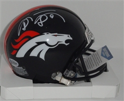 SHANNON SHARPE SIGNED BRONCOS MINI HELMET - BCA