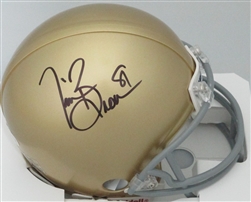 TIM BROWN SIGNED NOTRE DAME MINI HELMET - BCA