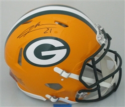 CHARLES WOODSON SIGNED FULL SIZE PACKERS AUTHENTIC SPEED HELMET - FAN
