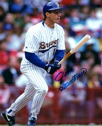 JIM GANTNER SIGNED 8x10 BREWERS PHOTO #1