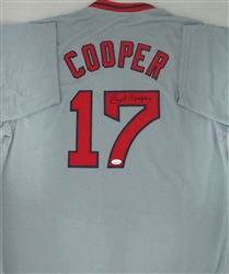 CECIL COOPER SIGNED CUSTOM RED SOX JERSEY - JSA