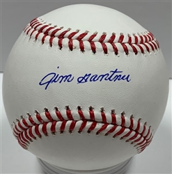 JIM GANTNER SIGNED OFFICIAL MLB BASEBALL - BREWERS - JSA