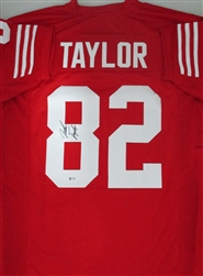 JOHN TAYLOR SIGNED CUSTOM REPLICA SF 49ERS JERSEY - BCA