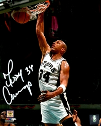 TERRY CUMMINGS SIGNED 8X10 SPURS PHOTO #1