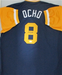 RYAN BRAUN SIGNED CUSTOM REPLICA BREWERS "OCHO" JERSEY - JSA