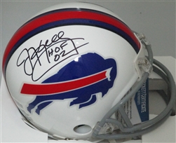 JIM KELLY SIGNED BILLS MINI HELMET W/ HOF - JSA