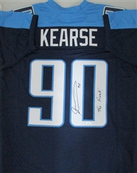 JEVON KEARSE SIGNED TITANS CUSTOM REPLICA JERSEY W/ THE FREAK - JSA