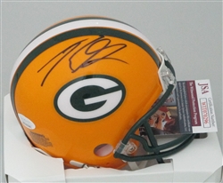 RASHAN GARY SIGNED PACKERS MINI HELMET - JSA