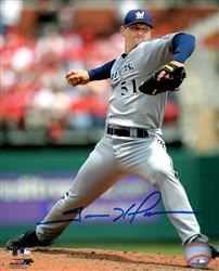 TREVOR HOFFMAN SIGNED 8X10 BREWERS PHOTO #3