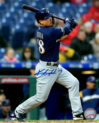 KESTON HIURA SIGNED 8X10 BREWERS PHOTO #4