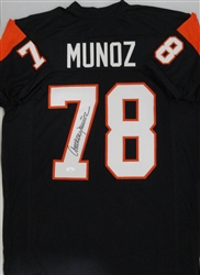 ANTHONY MUNOZ SIGNED CUSTOM REPLICA BENGALS JERSEY - JSA