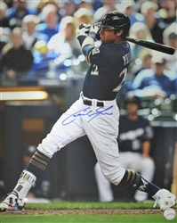 CHRISTIAN YELICH SIGNED 16X20 BREWERS PHOTO #11