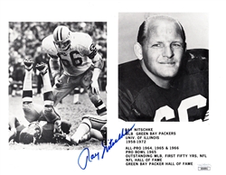 RAY NITSCHKE (d) SIGNED 8X10 PACKERS PHOTO #2