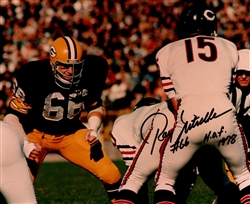 RAY NITSCHKE (d) SIGNED 8X10 PACKERS PHOTO #5 W/ HOF