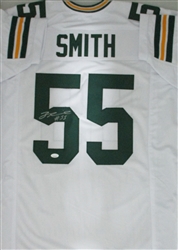 ZADARIUS SMITH SIGNED CUSTOM REPLICA PACKERS WHITE JERSEY - JSA