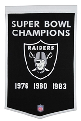 OAKLAND LAS VEGAS RAIDERS 24X38 WOOL DYNASTY BANNER