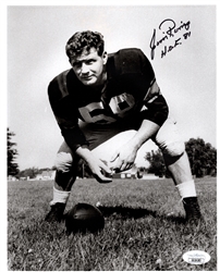 JIM RINGO (d) SIGNED 8X10 PACKERS PHOTO #2 W/ HOF - JSA