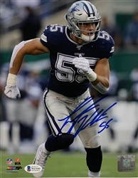 LEIGHTON VANDER ESCH SIGNED COWBOYS 8X10 PHOTO #9 - BAS