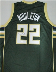 KHRIS MIDDLETON SIGNED CUSTOM REPLICA BUCKS GREEN JERSEY - JSA