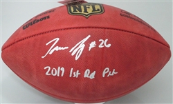DARNELL SAVAGE SIGNED WILSON AUTHENTIC FOOTBALL W/ 1ST RD PICK - JSA
