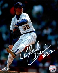 CHUCK CRIM SIGNED 8X10 BREWERS PHOTO #1