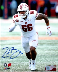 ZACK BAUN SIGNED 8X10 WI BADGERS PHOTO #2