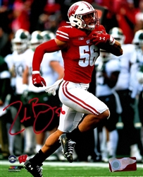 ZACK BAUN SIGNED 16X20 WI BADGERS PHOTO #1 - JSA