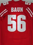 ZACK BAUN SIGNED CUSTOM REPLICA WI BADGERS JERSEY - JSA