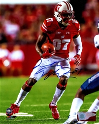 QUINTEZ CEPHUS SIGNED 16X20 WI BADGERS PHOTO #2 - JSA