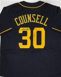 CRAIG COUNSELL SIGNED CUSTOM REPLICA BLUE JERSEY