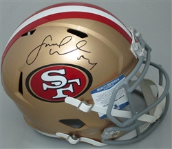 FRED WARNER SIGNED FULL SIZE 49ERS RIDDELL SPEED REPLICA HELMET - BECKETT