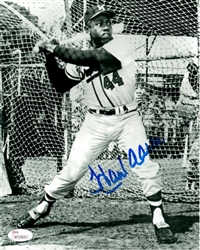 HENRY HANK AARON SIGNED 11x14 BRAVES PHOTO #11- JSA