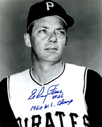 ELROY FACE SIGNED 8X10 PIRATES PHOTO #2 W/ 1960 WS CHAMP
