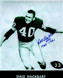DALE HACKBART SIGNED 8X10 PACKERS PHOTO #2