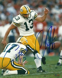 CRAIG HENTRICH & CHRIS JACKE DUAL SIGNED 8X10 PACKERS PHOTO