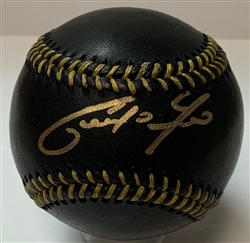 CHRISTIAN YELICH SIGNED OFFICIAL MLB BLACK BASEBALL - FAN