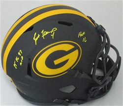 BRETT FAVRE SIGNED PACKERS ECLIPSE FULL SIZE HELMET W/ 2 SCRIPTS