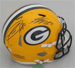 DONALD DRIVER & JORDY NELSON DUAL SIGNED FULL SIZE PACKERS AUTHENTIC SPEED HELMET - JSA
