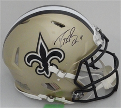 DREW BREES SIGNED FULL SIZE SAINTS AUTHENTIC SPEED HELMET - BAS