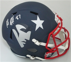 ROB GRONKOWSKI SIGNED FULL SIZE PATRIOTS AMP HELMET