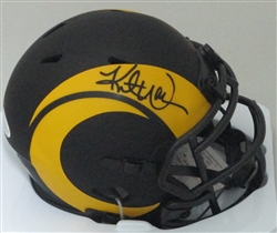 KURT WARNER SIGNED RAMS ECLIPSE MINI HELMET - BCA